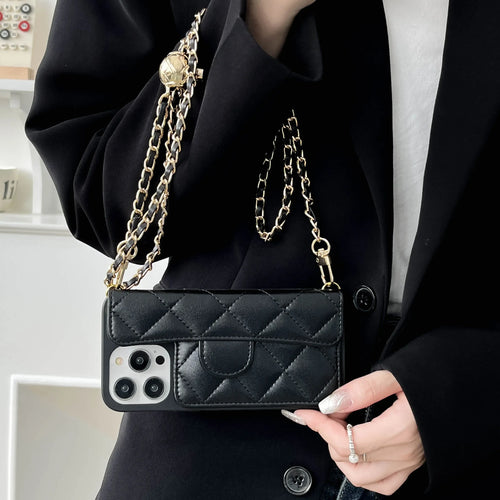 Coque avec Bandoulière Réglable et Porte-Cartes - iPhone
