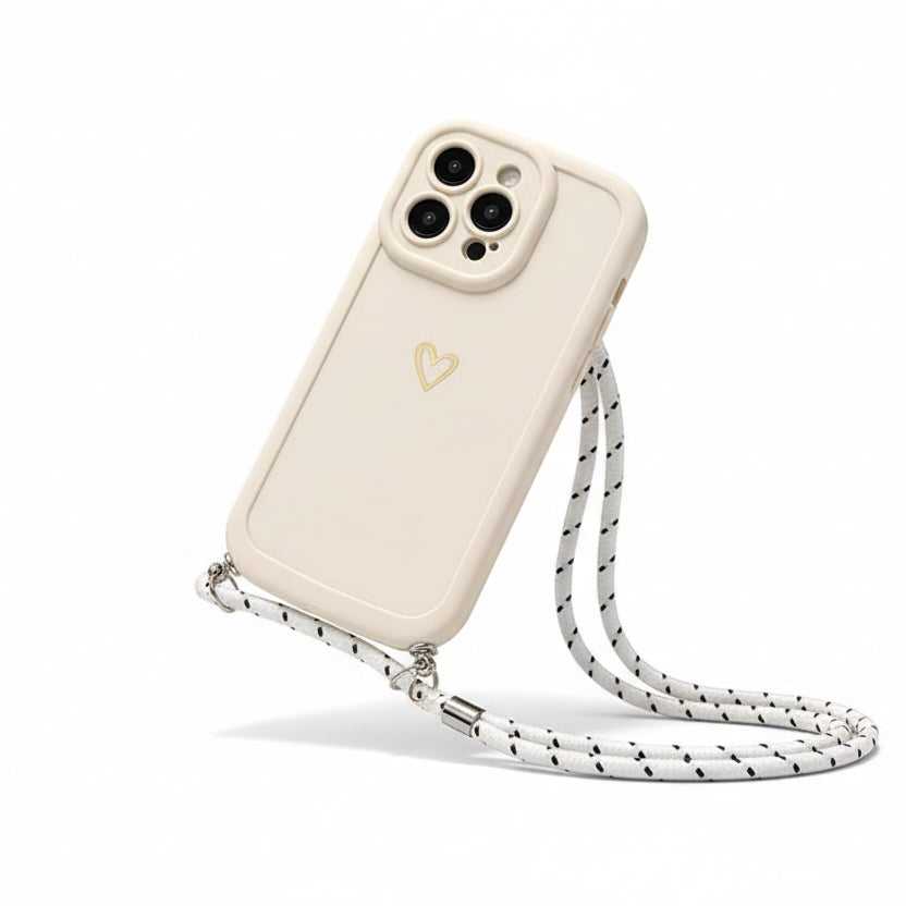 Coque Avec Lanière «Coeur» - iPhone