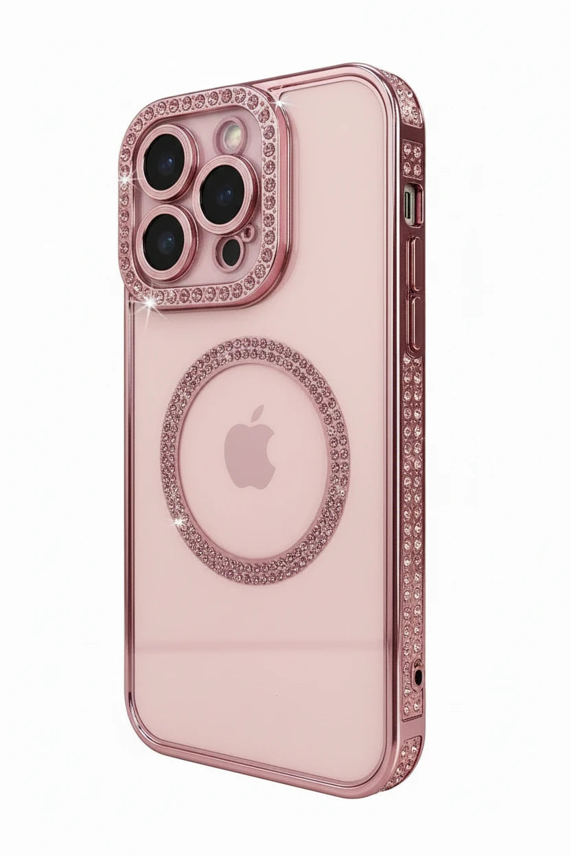 Coque Transparente à Paillettes et Diamants - iPhone