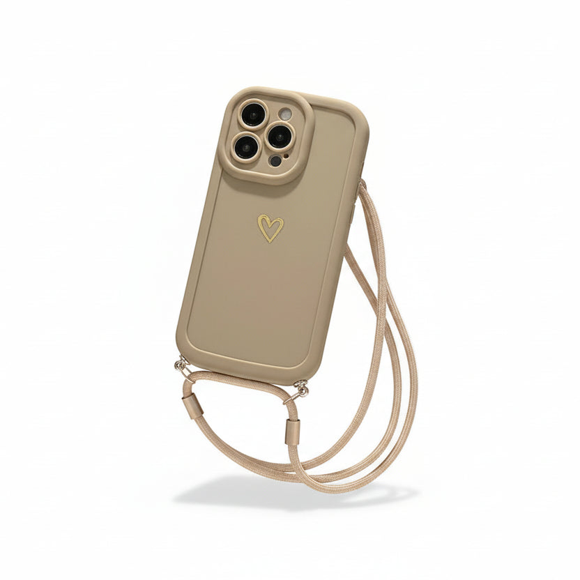 Coque Avec Lanière «Coeur» - iPhone