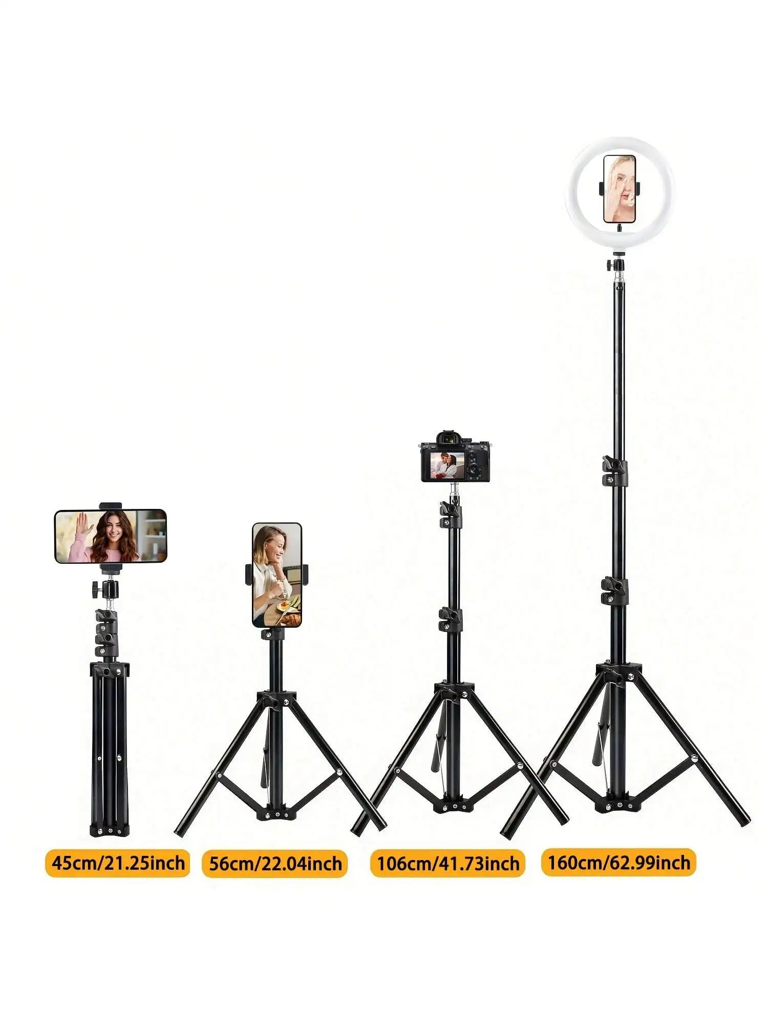 Trépied Multifonction 160 cm avec Support Téléphone