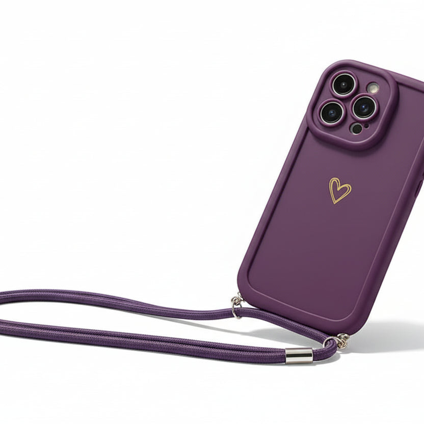 Coque Avec Lanière «Coeur» - iPhone