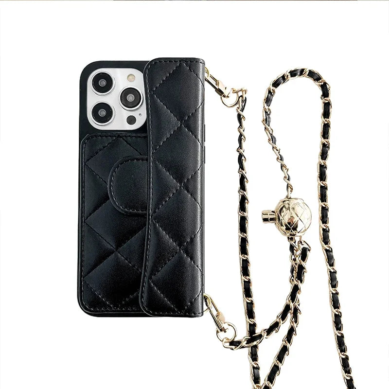 Coque avec Bandoulière Réglable et Porte-Cartes - iPhone